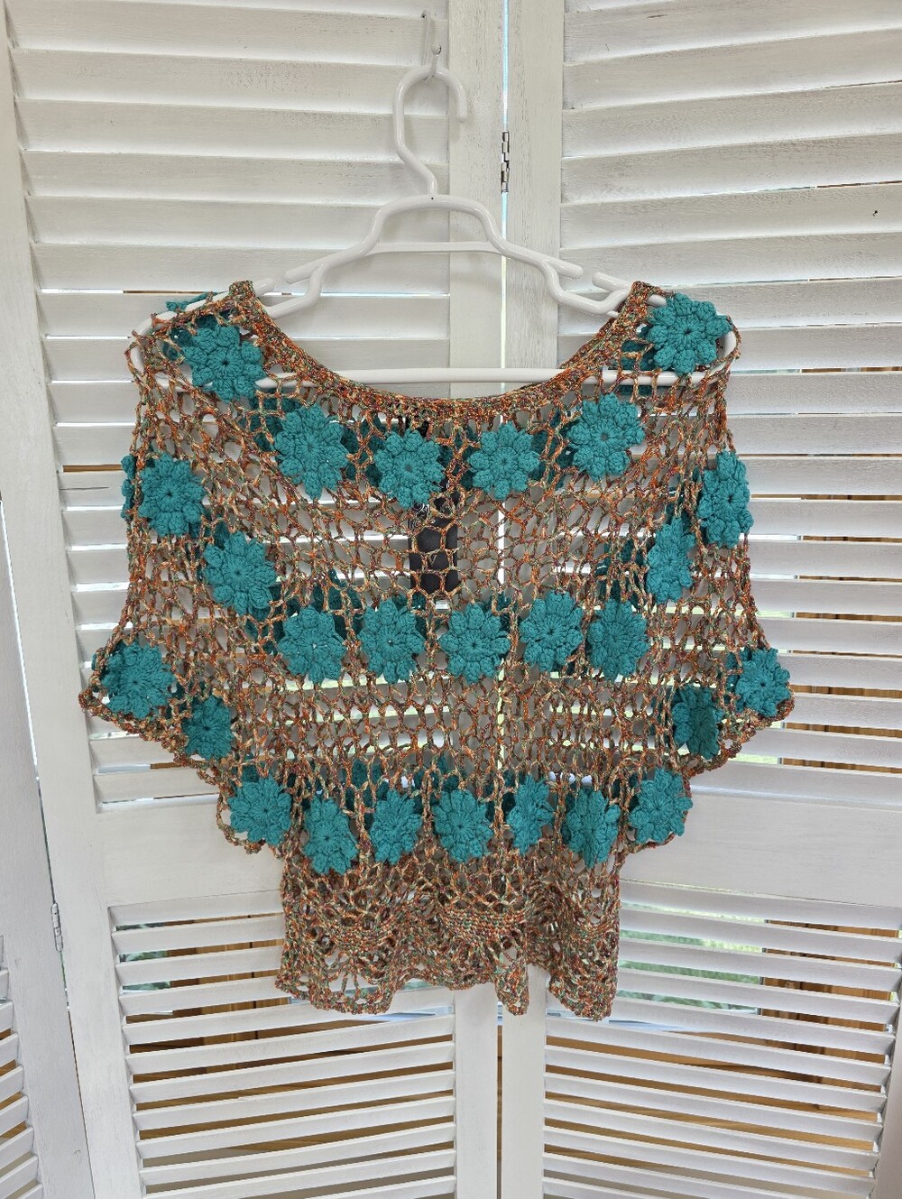 Venice Blue Crochet Top 'Free Size'